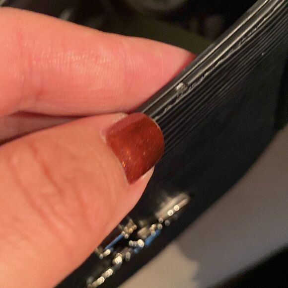 EUC Vivienne Westwood Womens Black Textured Polly Drawstring Vegan Tote Bag - Picture 10 of 12